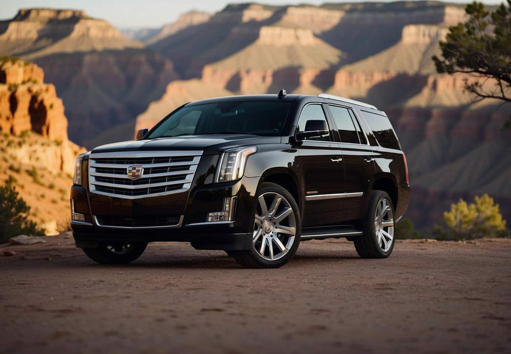 Suv standing on a hill in Grand Canyon’s South Rim