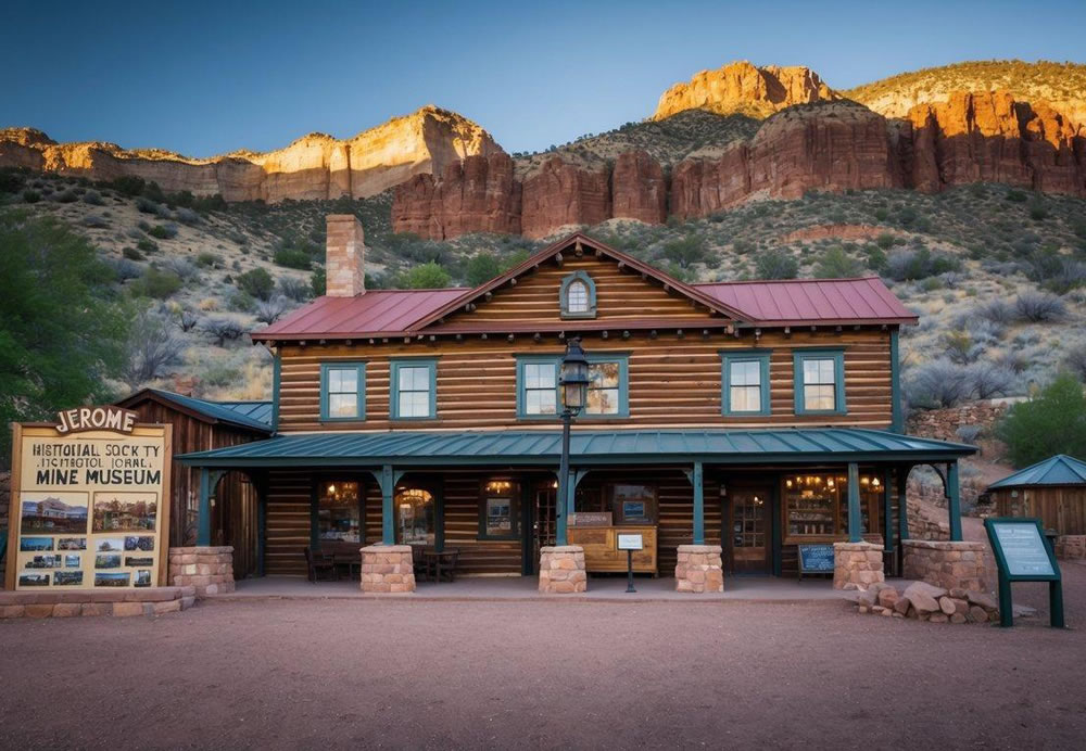 The Jerome Historical Society Mine Museum is nestled in the heart of Jerome, Arizona. The museum is filled with artifacts and exhibits showcasing the town's rich mining history